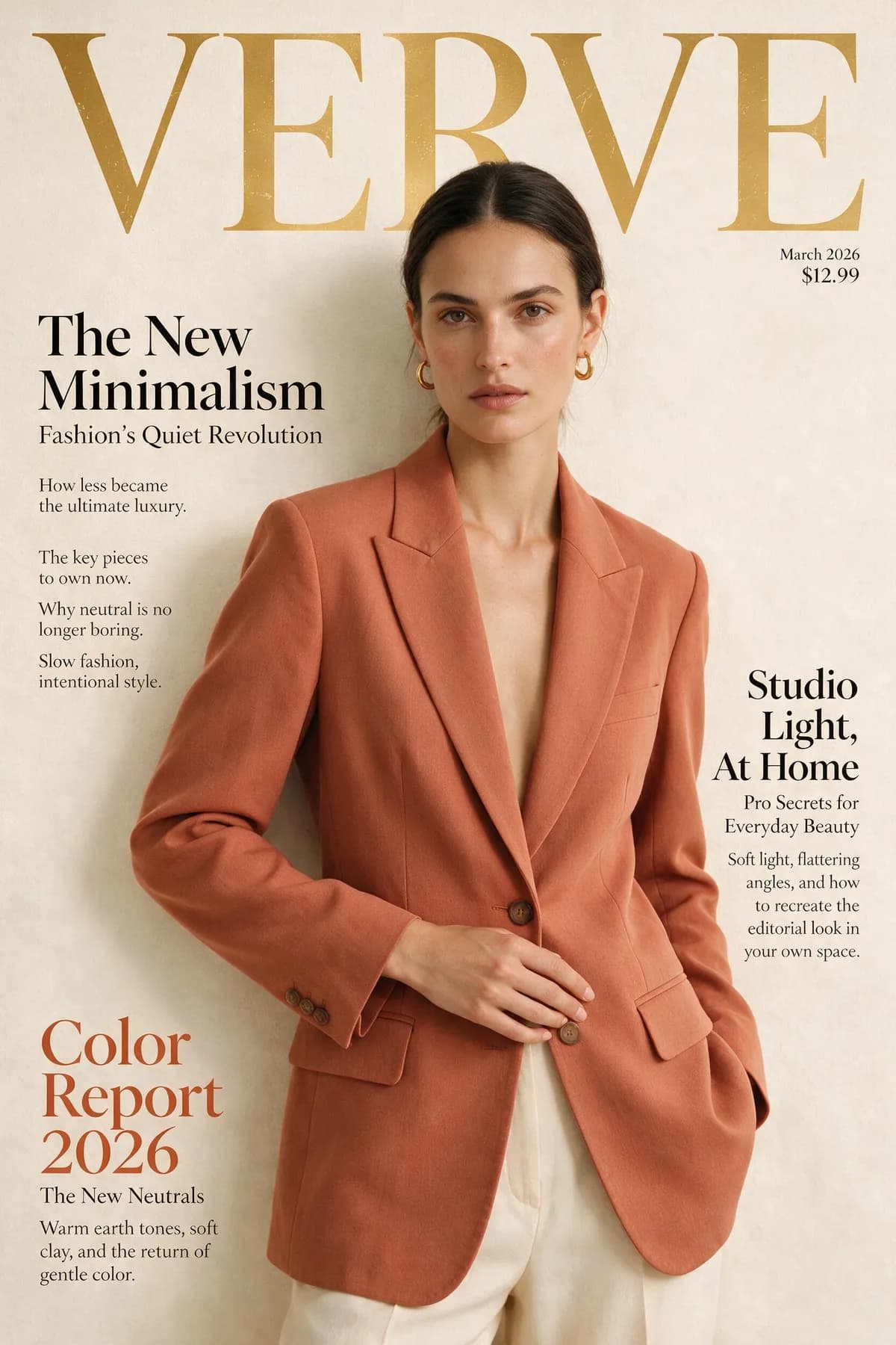 Seedream 5 Pro fashion magazine cover with genuinely typeset cover lines