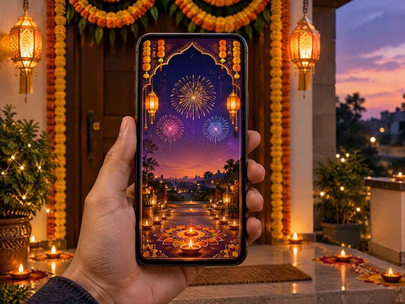 A Diwali invitation card for the party