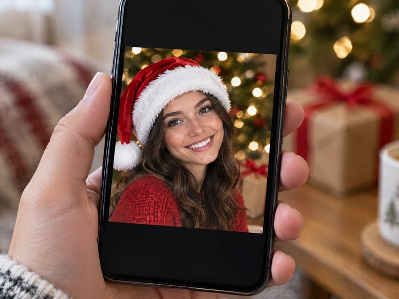 A Christmas profile picture and a post in one go