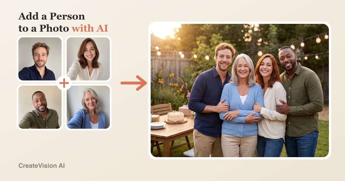 写真に人を追加する方法:AIで2分、Photoshop不要